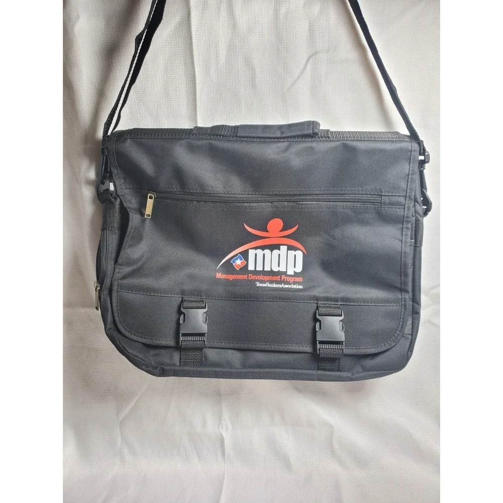 Leeds MDP Logo Travel Messenger‎ Black Travel Bag
